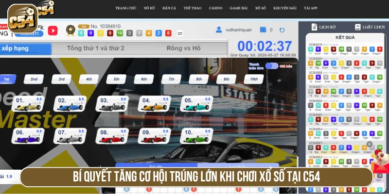 Bí quyết tăng cơ hội trúng lớn khi chơi xổ số tại C54