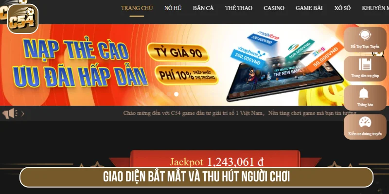 Giao diện được thiết kế chỉn chu, bắt mắt 