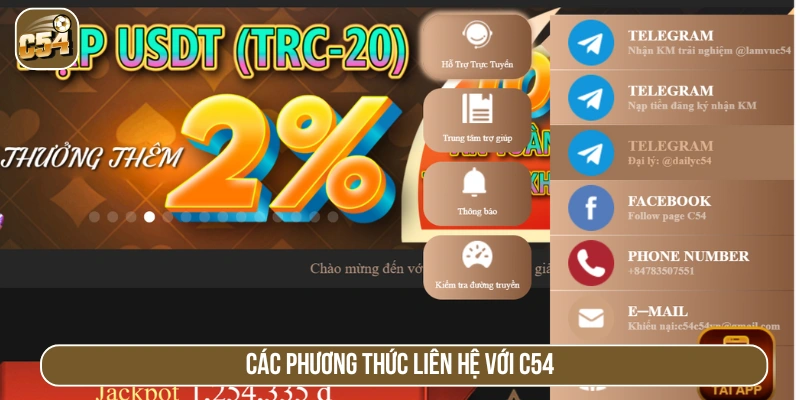 Liên hệ C54  qua hotline được hỗ trợ xử lý ngay
